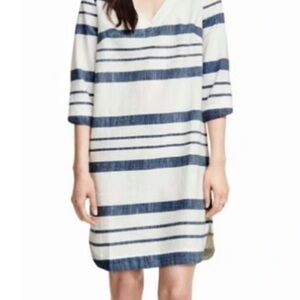 H&M Striped Blue and White Dress striped cotton dress